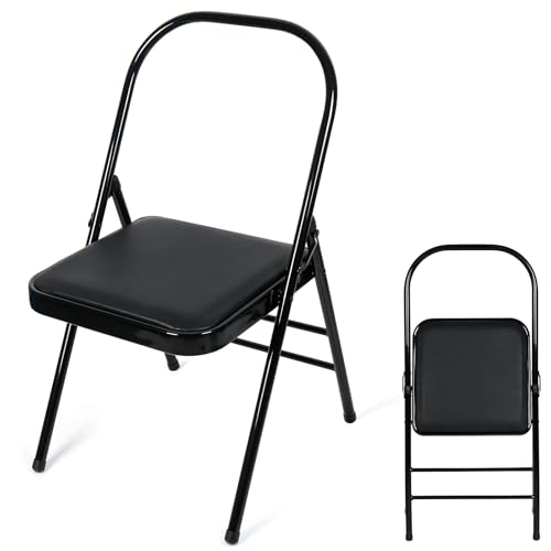 10 Best Chair for Chair Yoga for Seniors: Top Comfortable Picks Reviewed 9 Yoga Chair - INNOLIFE Yoga Auxiliary Chair Backless Relieve Neck and Back Pain Chair, Backless Yoga Chair for Abs & Core, Balance Handstand, Flexibility and Strength Training