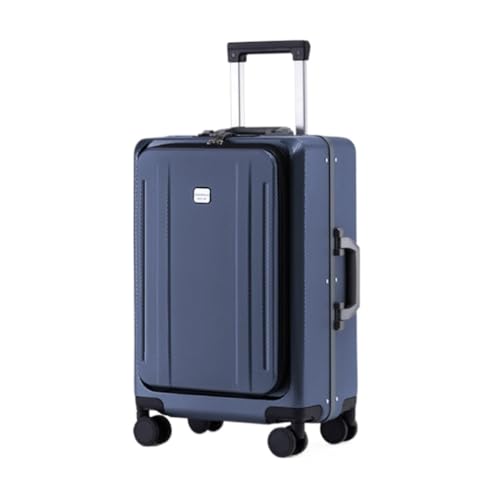 PANKERS Travel Suitcase Aluminum Frame Front-Opening Trolley Case 24-inch Boarding Suitcase with Silent Universal Wheels Trolley Case Trolley Case