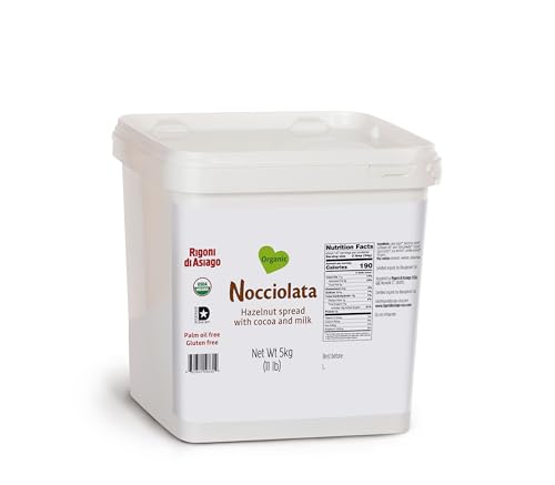 Rigoni di Asiago Nocciolata Organic Hazelnut Spread with Cocoa & Milk Foodservice, 5.5 Pound (Pack of 1)