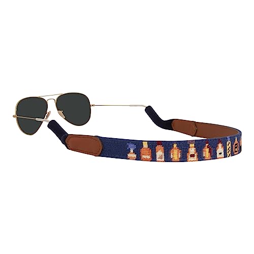 Image of Leather Hand-Stitched Needlepoint Sunglass Strap Retainer