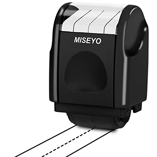 Image of Miseyo Dashed Handwriting Lines Practice Roller Stamp,Self-Inking Line Rolling Stamps for Kids Writing - Black
