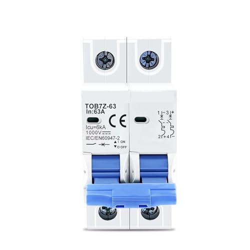 Disjoncteur solaire photovoltaique 6A DC 1000V 2P protection circuit continu TOB7Z-63