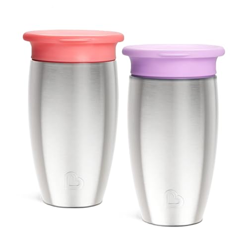 Image of Munchkin Miracle Stainless Steel 360 Sippy Cup (Pink /Purple)