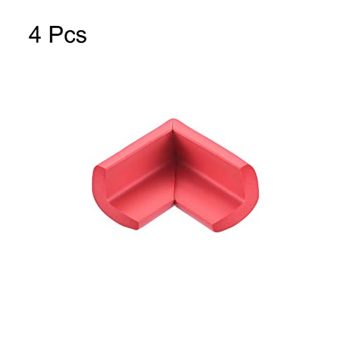 Image of uxcell Corner Guards Edge Protectors, 4Pack Foam Safety Bumper Thicken, 55mm /2.16 inch(L) for Furniture Corner Table Edge Guard, Red