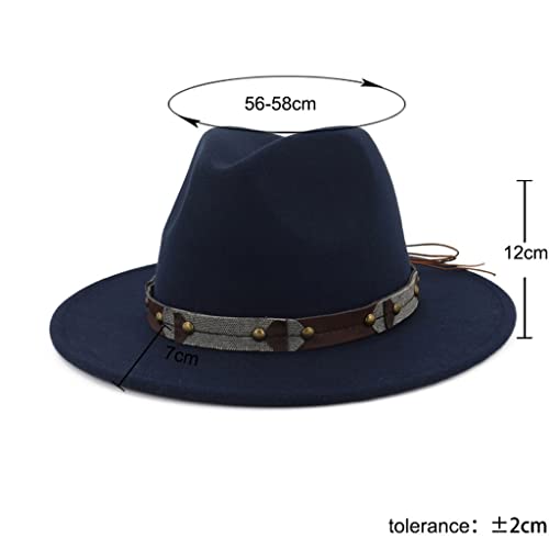 Chapeau fedora ajustable pour éviter le vent, style décontracté unisexe