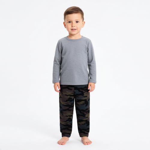 Image of Toddler Boys Warm Fleece Lined Microfleece Pants, 2-6 Years