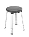 Produktbild WENKO WK2028 Badhocker drehbar Secura Premium - drehbarer Duschhocker, bis 130 kg Tragkraft, 50 x 43-53 x 50 cm, Anthrazit