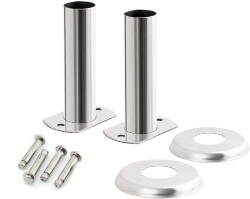 BC-ELEC Support d'échelle de piscine en acier inoxydable Ø 40 mm, pieds pour échelle de piscine en acier inoxydable, PLS-1