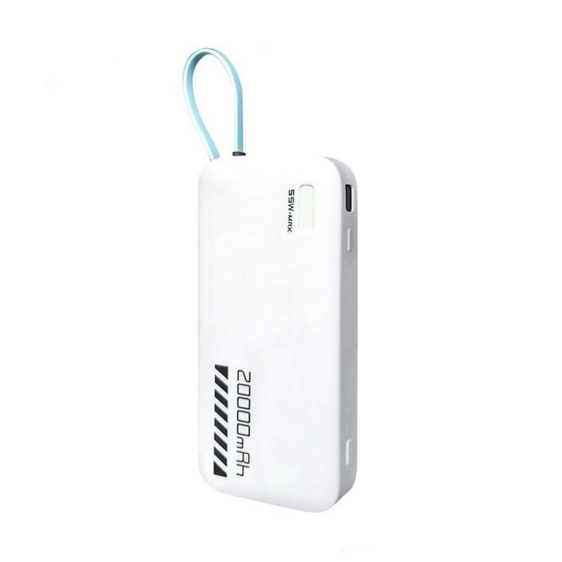 Case for CUKTECH CP25 20000mah 55W Power Bank Shockproof Silicone Case Dustproof Protective Soft Cover White