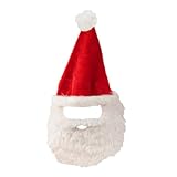LEYUPEAK Santa Hat With Beard - Large Plush Claus Costume for Adults, Realistic Cosplay Accessories, Adjustable Hat, Christmas Holiday Parties for Men Women
