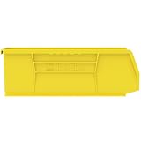Akro-Mils 30234 Plastikowy kosz do przechowywania w stos Akro, 38 cm na 12 cm, żółty, futerał 30 cm