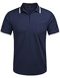 poloshirt brusttasche bedrucken COOFANDY kombiniert klassische Poloshirt-Editionstyp mit moderner Sport zu diesem Modisches Poloshirt, das im Frühjahr und Sommer ein modisches Produkt ist, das es wert ist, ausprobiert zu werden.