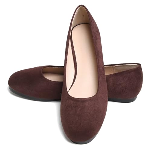 Image of Dear Time Women's Flats Comfortable Slip On Ballet Flats Soft Solid Casual Shoes