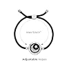 TOTWOO Single Long Distance Touch Bracelets for Couples, Smart Light & Vibration Love Jewelry, Long Distance Gifts for Him Her Women Men, One-to-One Bluetooth Pairing via App