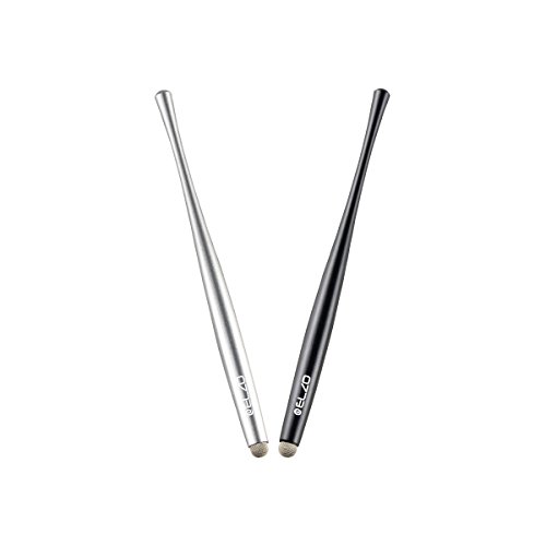 Elzo Stylus Pen Combo Universal Capacitive Touch Screen 2 Packs With 4 Replacement Fiber Fine Tips For Tablet Ipad, Iphone, Samsung, Microsoft Surface Pro, Htc, Sony And More Android Phones #TOP5