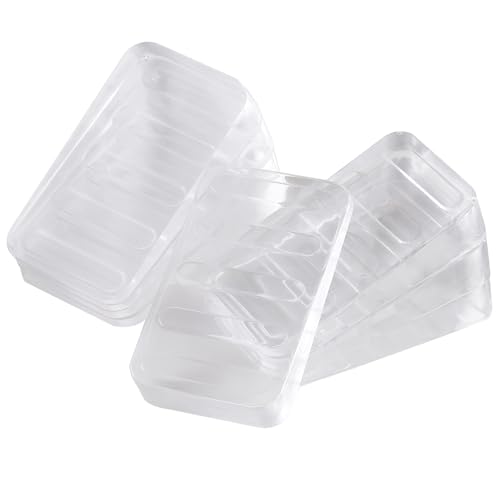 Image of Rubber Wedges Shims 6 Pack Table Wedge Clear Toilet Shims for Leveling, Furniture Levelers for Uneven Floors,Hot Tub Restaurant Appliance Shims for Leveling Feet(0.39 inch Th)