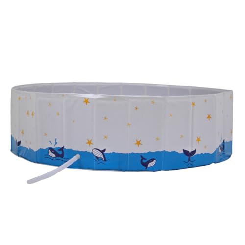 Image of Foldable Pool, Non-Inflatable Swimming Pool for Kids, Adults and Pets,Large Foldable Pool with Equipped with Sturdy Metal Brackets, Suitable for Outdoor Backyard Gardens(120 * 45 cm)
