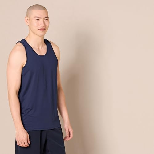 Image of Amazon Essentials Men's Quick Dry Tech Stretch Active Sleeveless Gym Tank Top Workout Shirt
