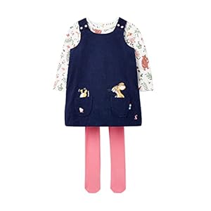 Joules Baby Girls Gruffalo Miya Pinafore Dress Set with Tights Up to 1 Month- 24 Months