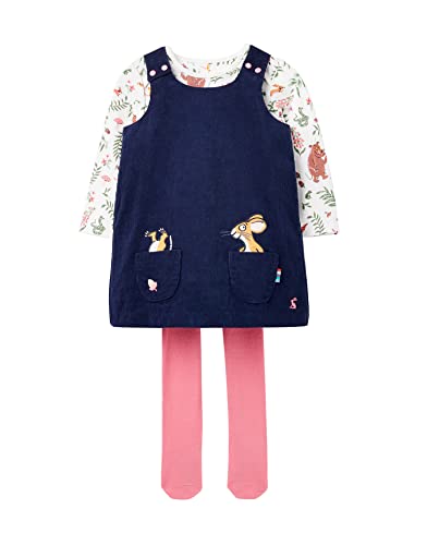 Joules Baby Girls Gruffalo Miya Pinafore Dress Set with Tights Up to 1 Month- 24 Months