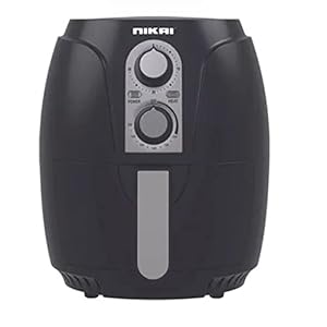 Nikai 1100-1300W Air Fryer, Oil-Less Cooking, 3 Ltr Pot, AdjUStable Timer And Temperature, Naf2501M – Black And Silver…