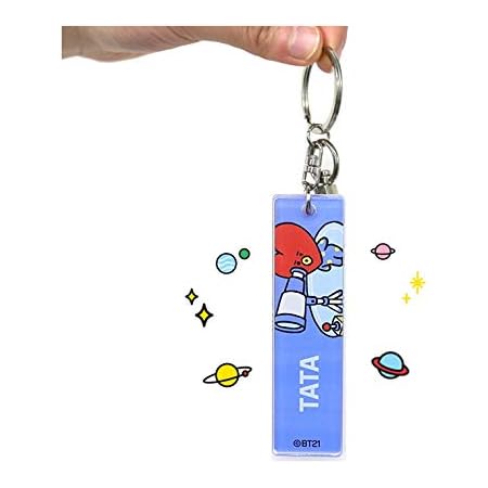Amazon 公式 Bt21 アクリル スティック キーリング キーホルダー アクセサリー キャラクター かわいい Tata Rj Chimmy Cooky Shooky Mang Koya ギフト プレゼント 飾り インテリア グッズ Bts 防弾少年団 Tata アイドル 芸能人グッズ 通販