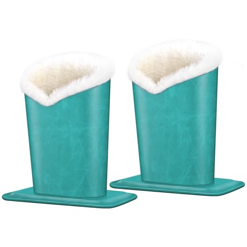 Image of Pack of 2 Plush Lined Eyeglasses Holder Stand Protective Glasses Case For Desks Or Nightstands