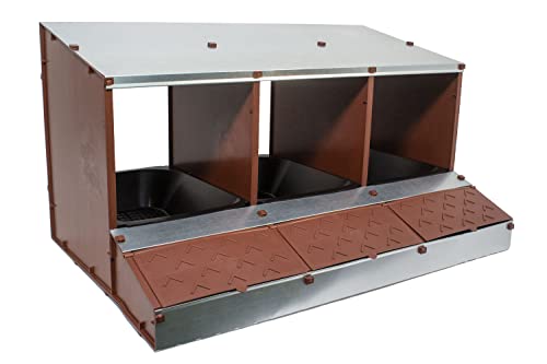 FINCA CASAREJO Ponedero para Gallinas San ANTÓN - Nido con 3 Huecos para 12 gallinas - Cesta Súper Amplia para Recoger los Huevos más Limpios - Montaje sin Herramientas Cover