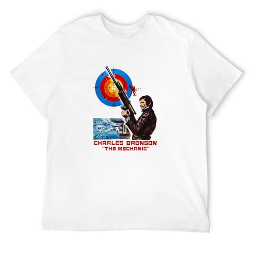 KALAIBU The Mechanic Film Poster Charles Bronson Death Mens Cotton Tshirt Size 3XL