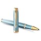 Parker IM Writing Rituals Tintenroller, grünes Gehäuse mit Farbverlauf, goldene Zierteile, feine Spitze, schwarze Tinte, Geschenkbox