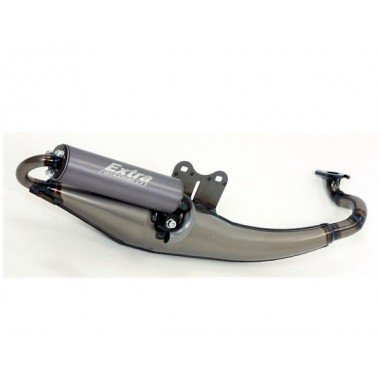  Tubo di scappamento Giannelli Extra V2, marmitta omologata per scooter Gilera Piaggio Zip, Stalker, Runner, SR Piaggio, Vespa 50 cc 2T, NRG
