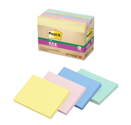 Amazon.co.jp: 3M ポストイット 付箋 強粘着 大きい パステルカラー 75