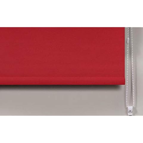 Amania Trading Ltd Classic Straight Edge Plain Roller Blinds RED 90cm width x 160cm drop Cover