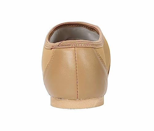Linodes LINODES-PU008-BROWN-10.5M-LITTLE KID Pu Leather Jazz Shoe Slip On Dance Shoes thumb #2