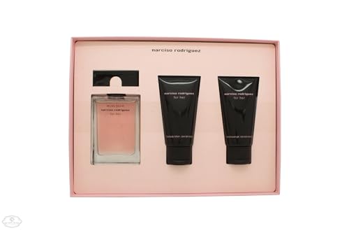 Narciso Rodriguez For Her Musc Noir 3 Piece Gift Set: Eau De Parfum, Body Lotion, Shower Gel 50ml