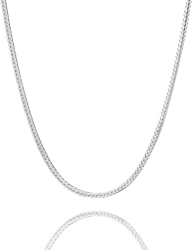 Waitsoul 2mm Foxtail Chain Necklace