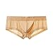 Xiaojmake Mens Mini Boxer Briefs Multiple Colors Underpants Soft Breathable Pouch Trunk Soft Comfortable Ice Silk Underwear Khaki
