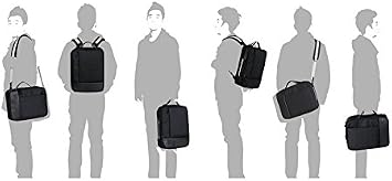 Waterproof 3 in 1 Convertible 15.6 Laptop Backpack Briefcase Messenger Shoulder Bag for 14-15.6 Asus ROG Zephyrus VivoBook ROG Strix ZenBOOK TUF Game Notebook Large Black NBKLEA001A