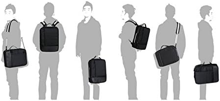Waterproof 3 in 1 Convertible 15.6 Laptop Backpack Briefcase Messenger Shoulder Bag for 14-15.6 Asus ROG Zephyrus VivoBook ROG Strix ZenBOOK TUF Game Notebook Large Black NBKLEA001A