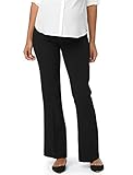 Motherhood Maternity Women's Maternity Bi-Stretch Secret Fit Belly Boot Cut Leg Pant, Black, Extra Large Petite