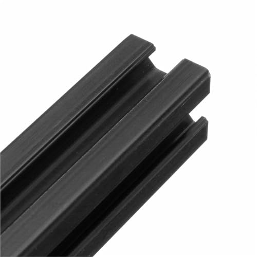 GTPBAO Tubo cuadrado de aluminio de 20 x 20 mm con ranura en T de 6 mm, perfil de extrusión negro 2020 for marcos de peceras y expositores. Carril extruido(150mm 5.91')