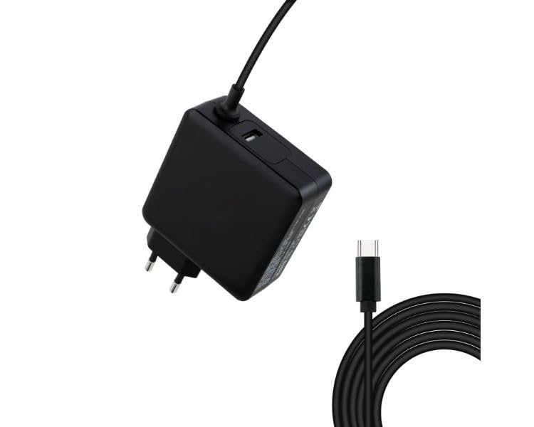 Chargeur portable USB-C 65W noir automatique efficace contre les batteries vides
