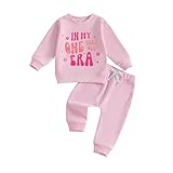 TBAMTBW Ropa Cumpleaños 1 Año Niña Conjunto Primero Cumpleaños para Bebe Niña San Valentín Regalo Bebe 1 Año Ropa de Manga Larga Chandal Nina Tiene un Años (12-18 Meses,Rosa)