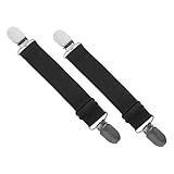 PRETYZOOM 2 Stück Elastische Hosenspanner Clips Verstellbar Winddicht Multifunktional für Outdoorhosen Herren Radfahren Robuste Beinschnüre Schnellverschluss