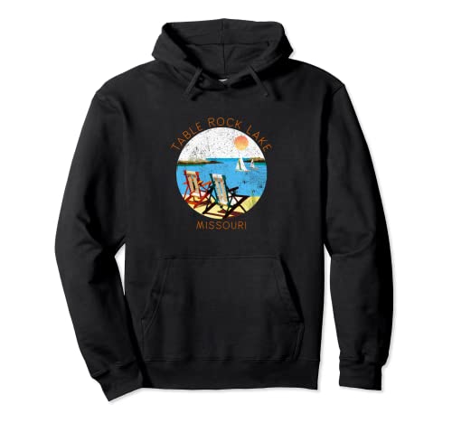 Retro Table Rock Lake Souvenir – Vintage Lake Vacation Sudadera con Capucha