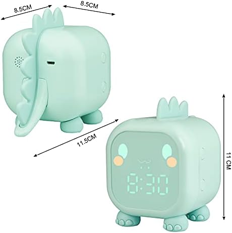 Ayybboo Kids Alarm Clock Digital for Bedroom, Boys Alarm Clock Dinosaur, LED Sunrise Wake Up Light Girls Clock Silent Alarm Clock