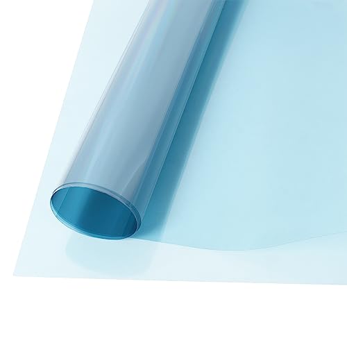Película para ventana transparente de seguridad 2MIL azul claro 35.4x16.5 pies miniatura 4