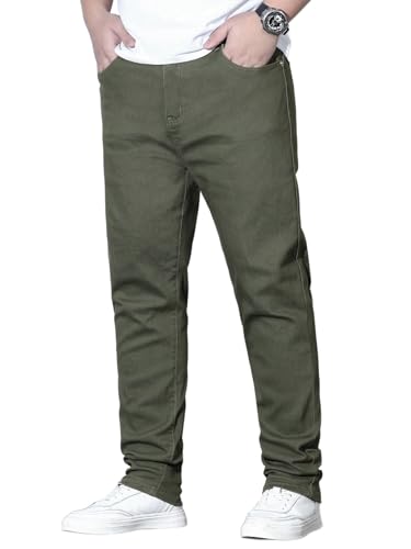 Urban Pockets Straight‑Fit Denim Jeans for Men – Casual Streetwear Trousers, Light Blue (U15‑16) – 86% OFF