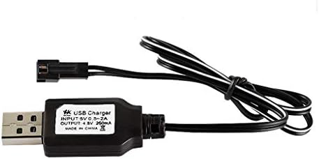 certylu Charging Cable,USB Charger Ni-Cd Ni-MH Batteries Pack for SM-2P Plug Adapter 4.8V 250mA Output