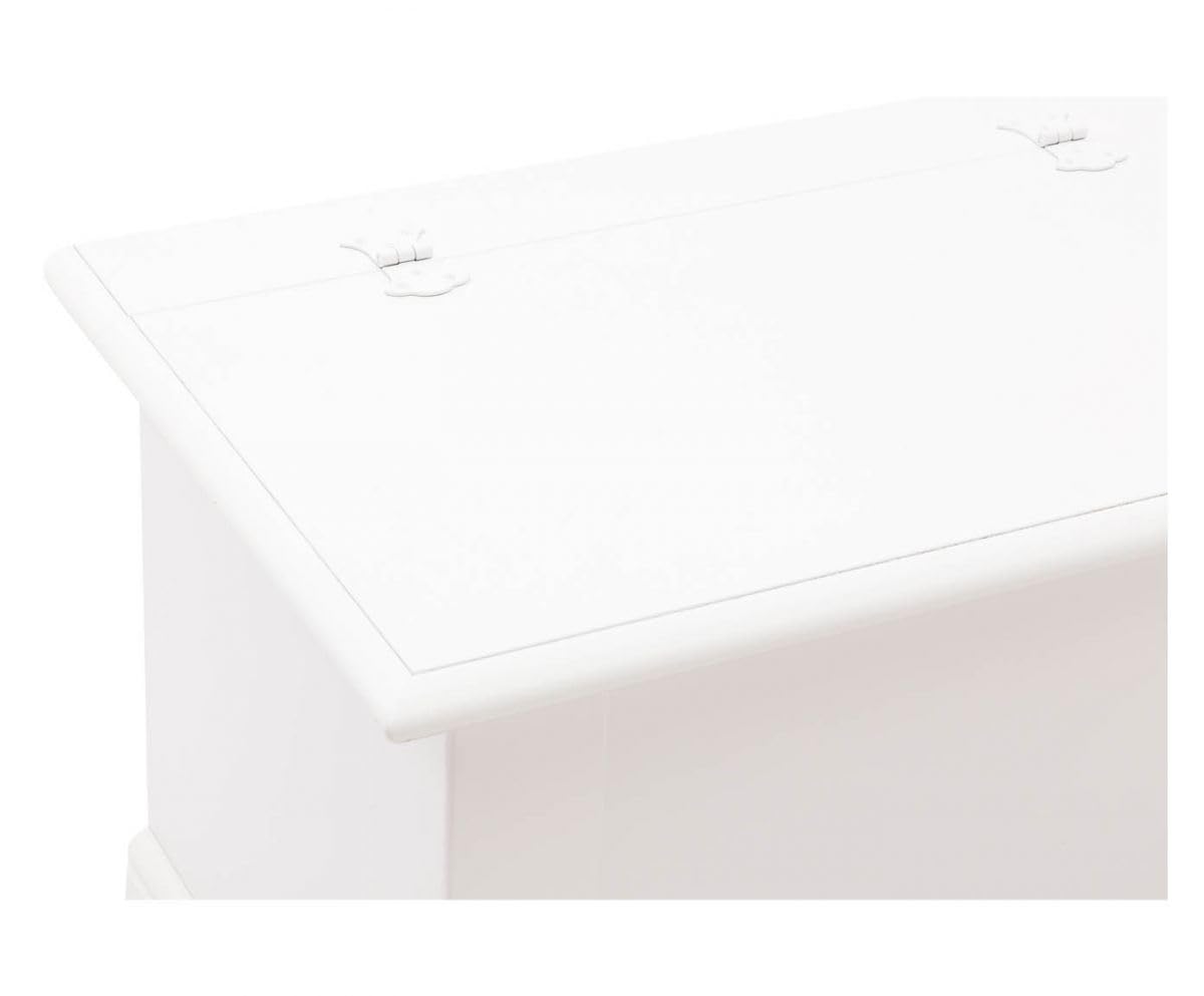 Vicentini arreda CASSAPANCA BAULE IN LEGNO SHABBY CHIC BIANCO